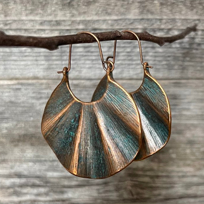 Turquoise Patina Copper Boho Earrings | Boho Accessories