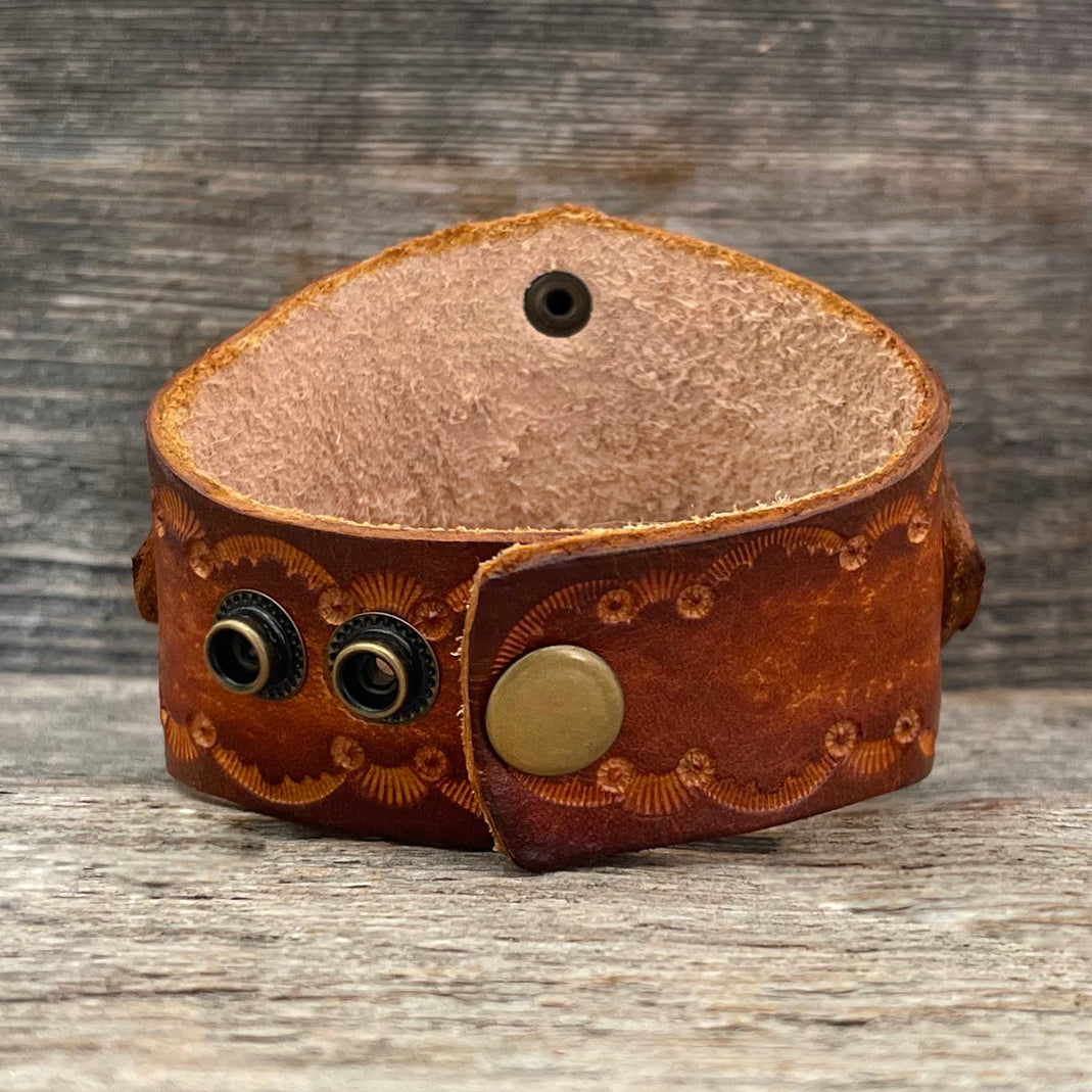 Leather Bracelet with Heart-shaped Turquoise | Boho Bracelet