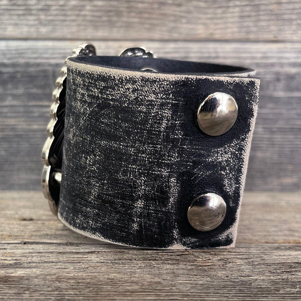 MADE TO ORDER - Angel's II Wings Leather Bracelet