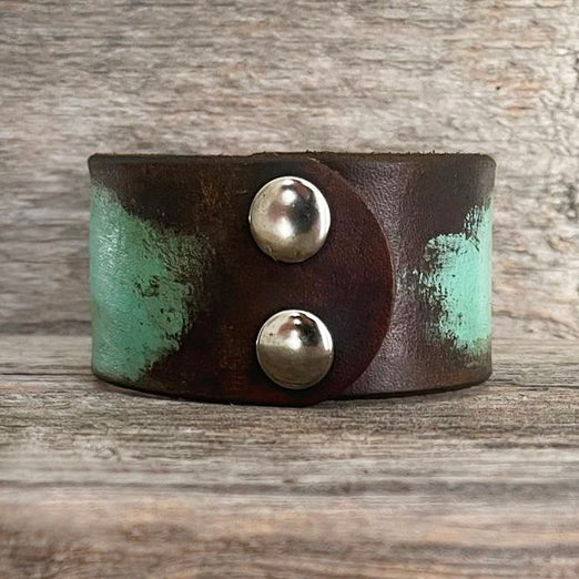 MADE TO ORDER - Queen Crown Vintage Leather Bracelet | Boho Bracelet