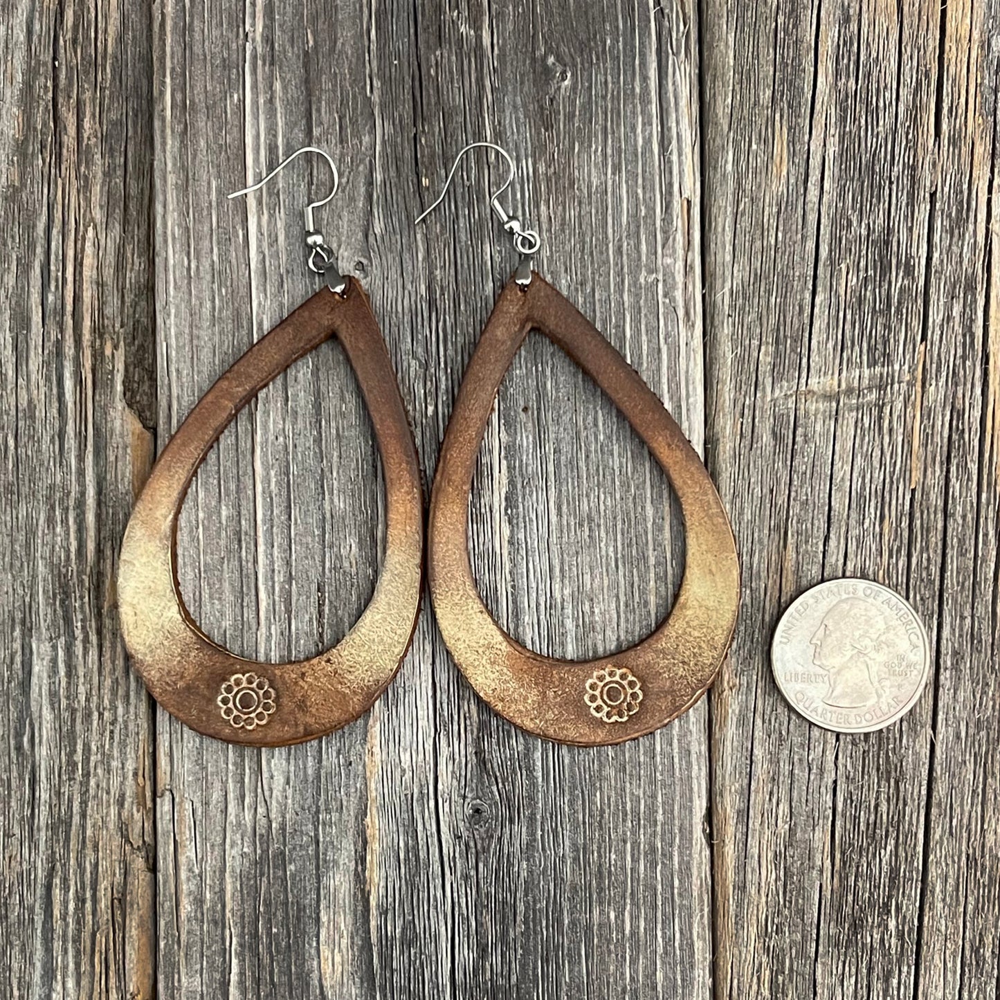 MADE TO ORDER - Handmade Ombre Leather Drop Boho Earrings