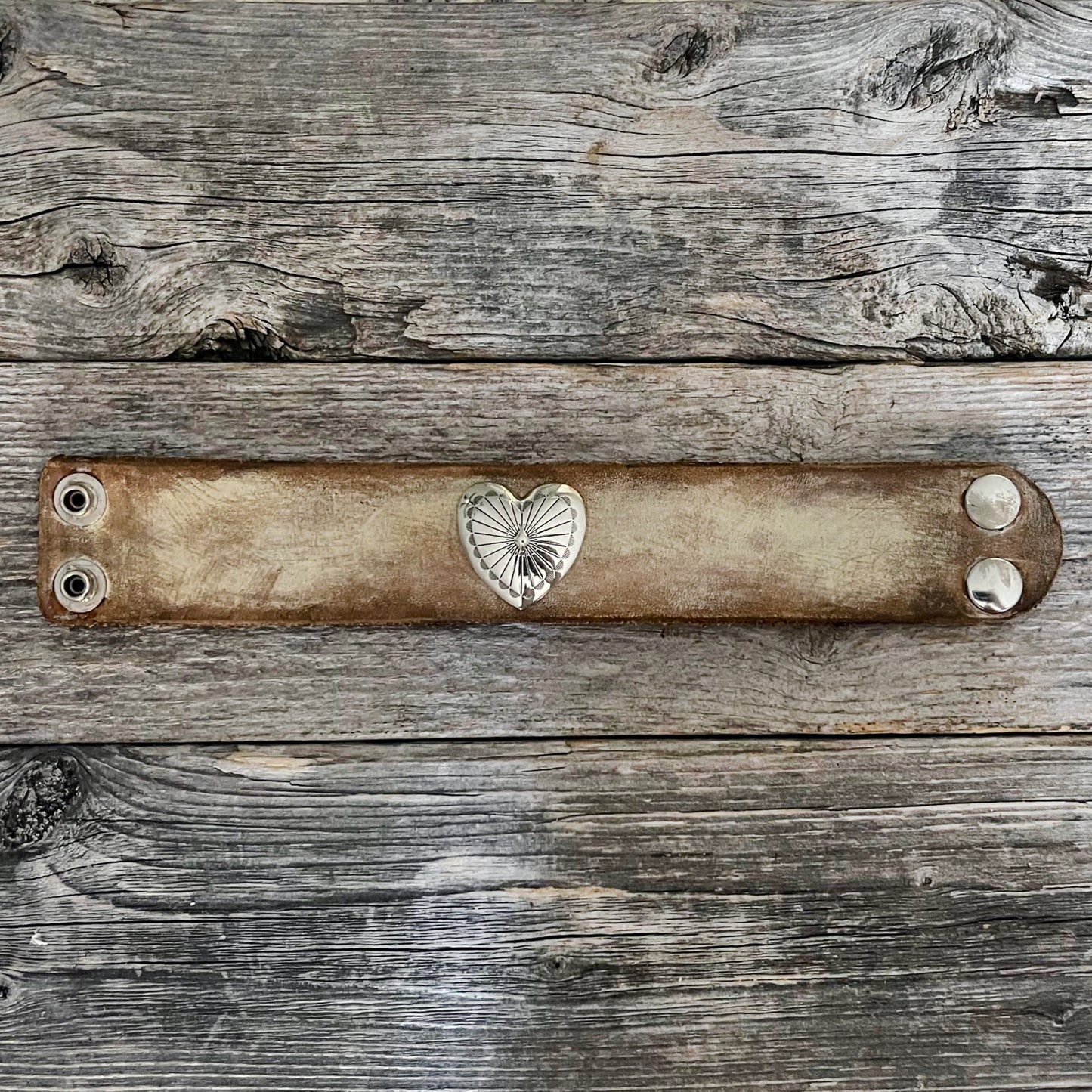 MADE TO ORDER - Silver Plated Heart Concho Bracelet