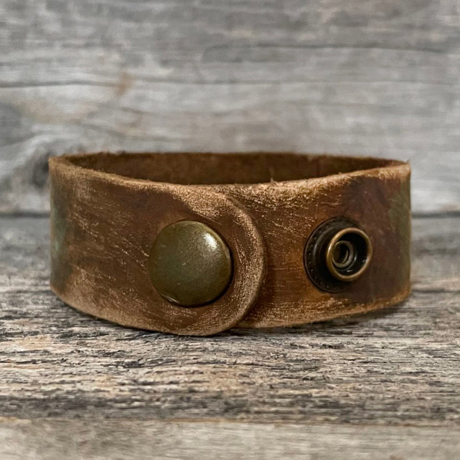 MADE TO ORDER - Thin Aqua Leather Bracelet