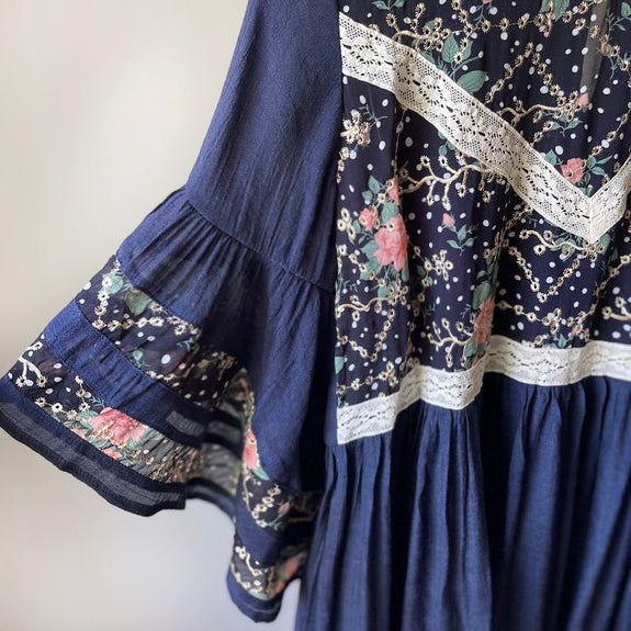 "DEEP LOVE”Navy Blue Boho Dress | Boho Fashion and Accessories