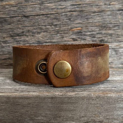 MADE TO ORDER - Distressed Aqua Leather Bracelet | Boho Accessories