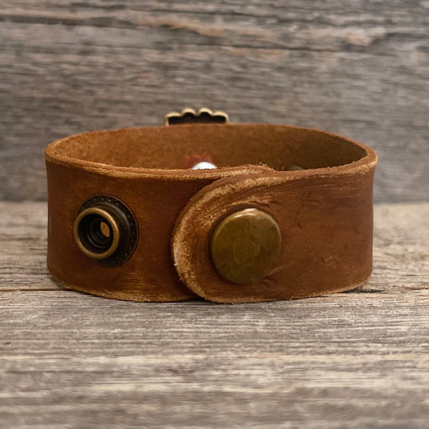 MADE TO ORDER - Antique Brass Cross Concho Bracelet