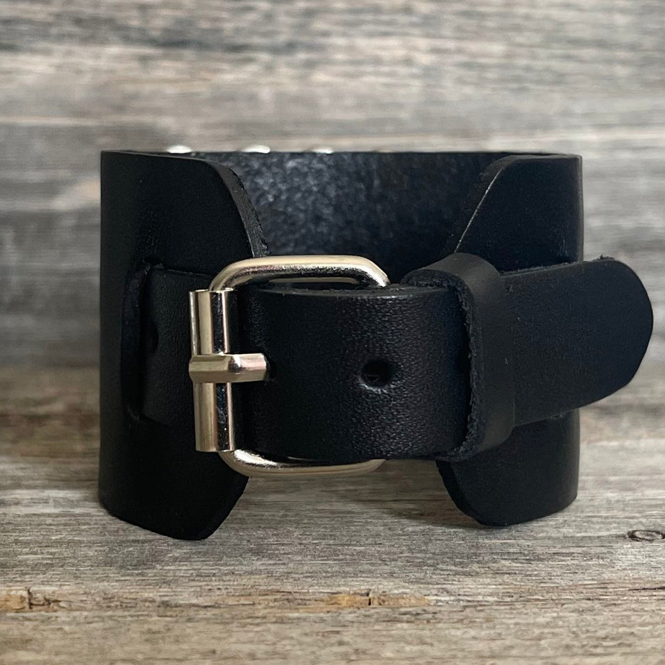 MADE TO ORDER - Genuine Leather Rectangle Boho Buckle Bracelet