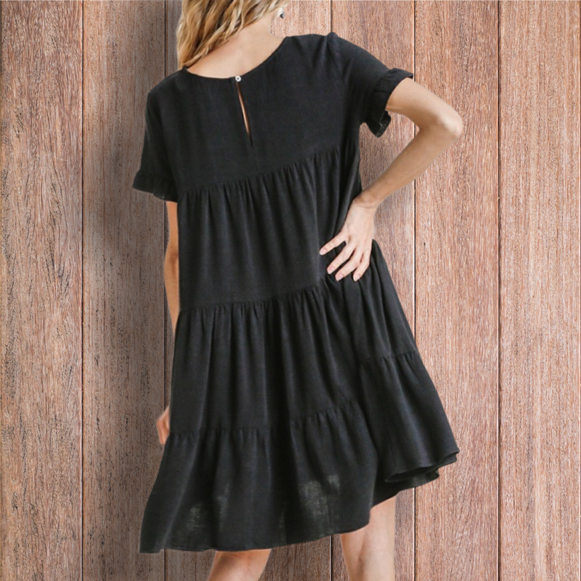 "ANNA” Black Boho Dress | Boho Fashion and Accessories