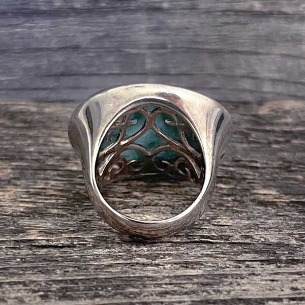 One Of A Kind, Real Kingman Turquoise And 925 Silver Vintage Ring, Handcrafted In Mexico – Brand New!