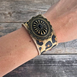 MADE TO ORDER - One of a Kind, Animal Print Leather Bracelet