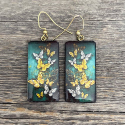 Poly Clay Handmade BUTTERFLY II Earrings painted boho Accessories