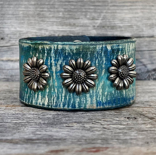 MADE TO ORDER - Denim Leather Bracelet | Boho Accessories
