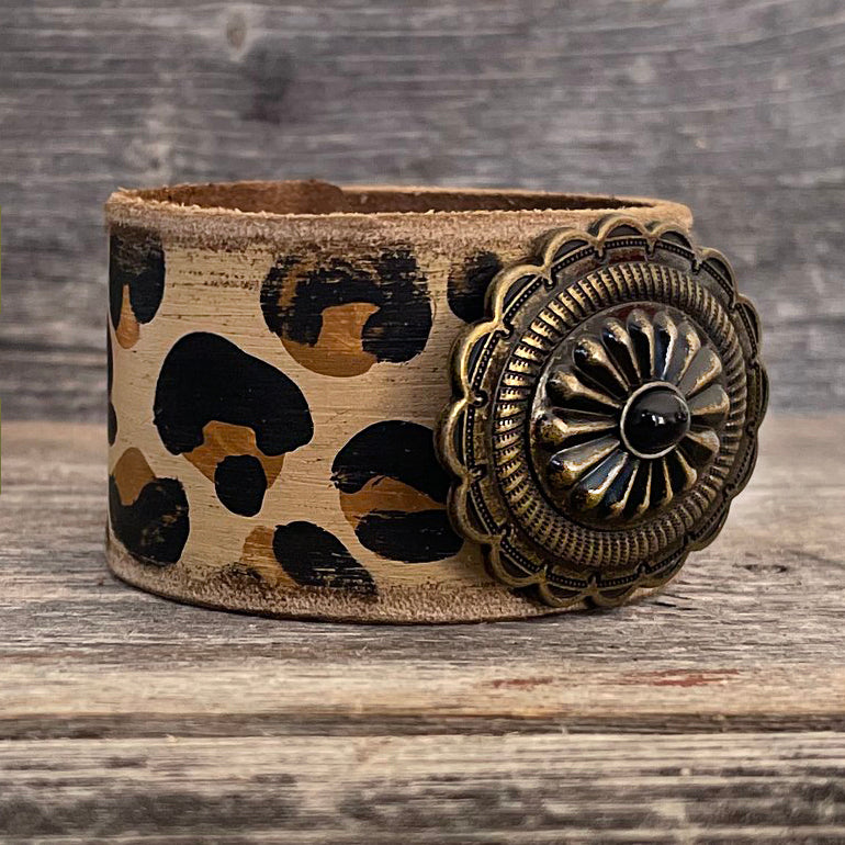 MADE TO ORDER - One of a Kind, Animal Print Leather Bracelet