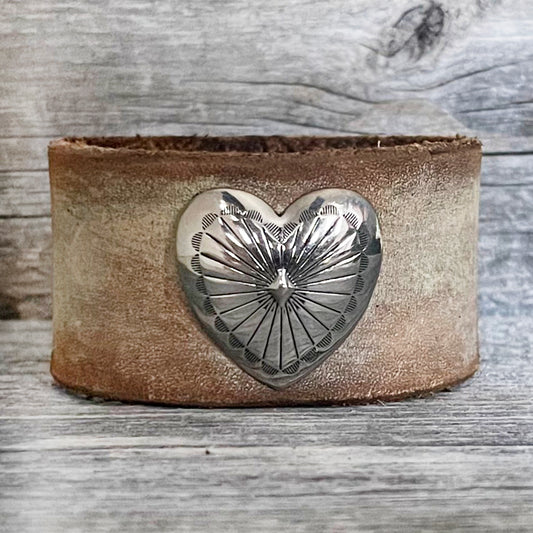 MADE TO ORDER - Silver Plated Heart Concho Bracelet
