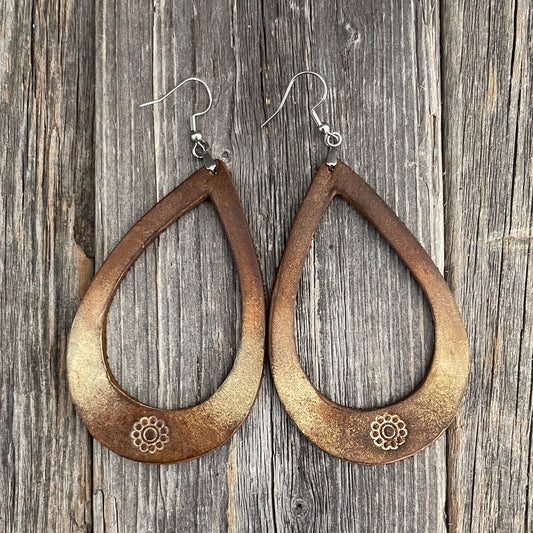 MADE TO ORDER - Handmade Ombre Leather Drop Boho Earrings