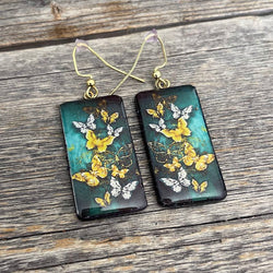 Poly Clay Handmade BUTTERFLY II Earrings painted boho Accessories