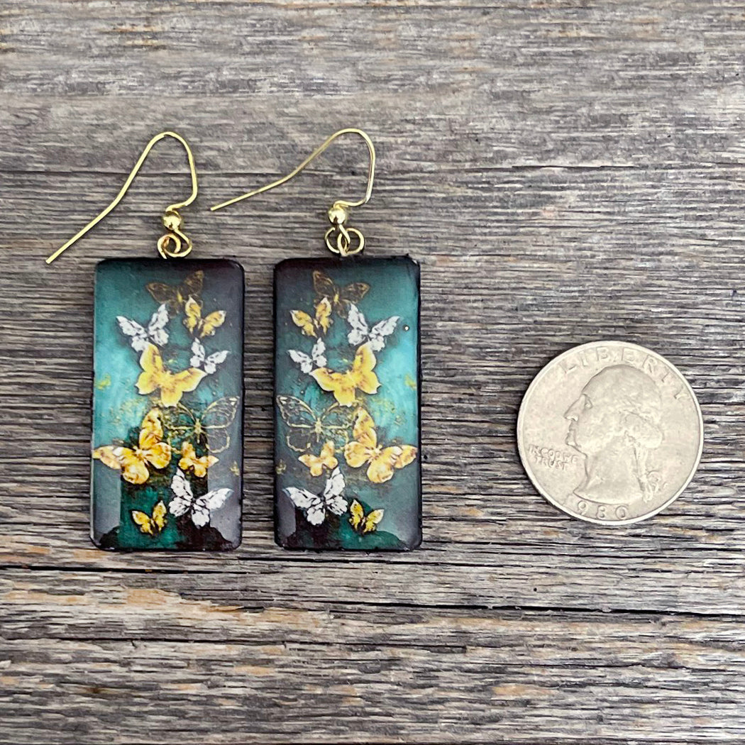 Poly Clay Handmade BUTTERFLY II Earrings painted boho Accessories