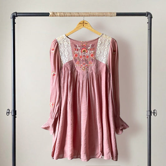 "PINK SUNSET" Pale Pink Boho Dress | Boho Fashion and Accessories