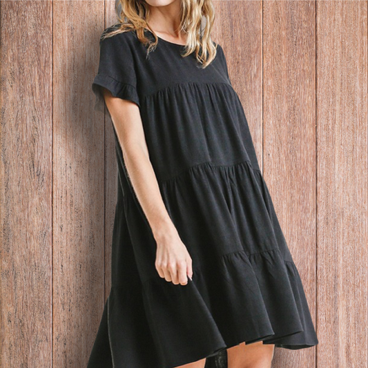 "ANNA” Black Boho Dress | Boho Fashion and Accessories