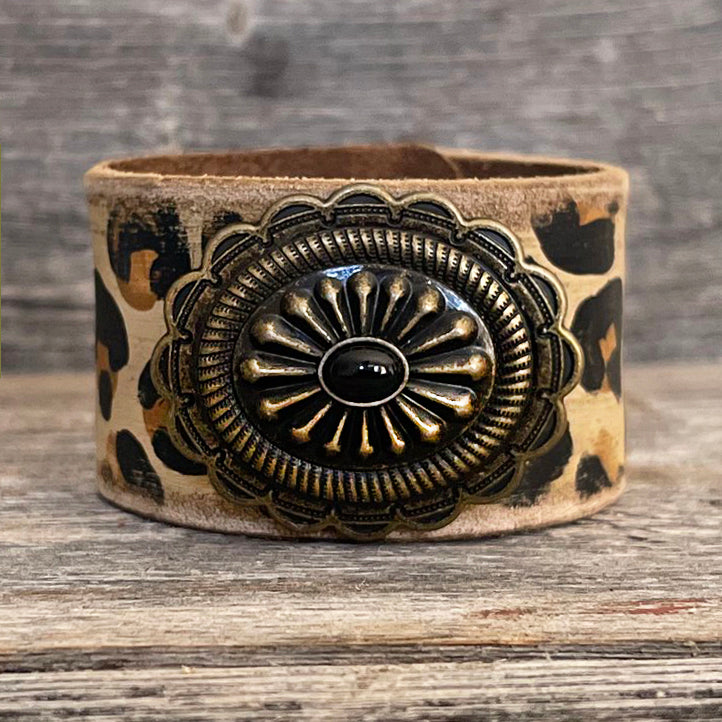 MADE TO ORDER - One of a Kind, Animal Print Leather Bracelet