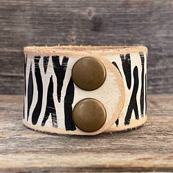 MADE TO ORDER - One of a Kind, Animal Print Leather Bracelet