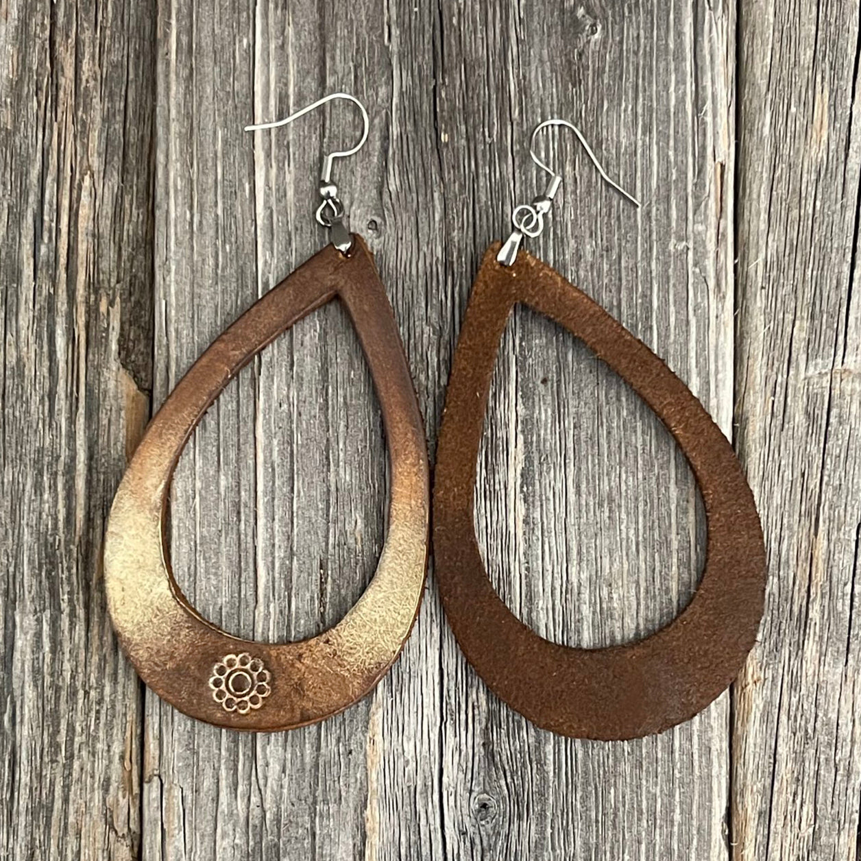 MADE TO ORDER - Handmade Ombre Leather Drop Boho Earrings