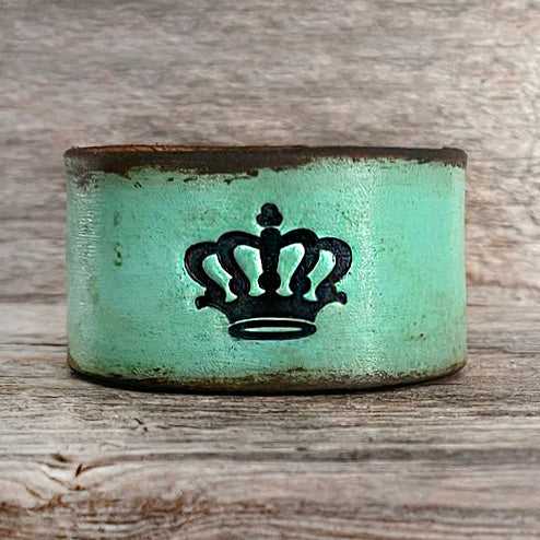Queen Crown Vintage Leather Bracelet | Boho Bracelet