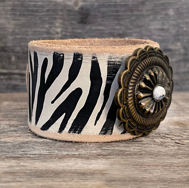 MADE TO ORDER - One of a Kind, Animal Print Leather Bracelet