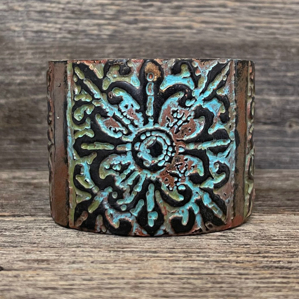 Poly Clay Hand Tooled Cuff Bracelet | Boho Accessories