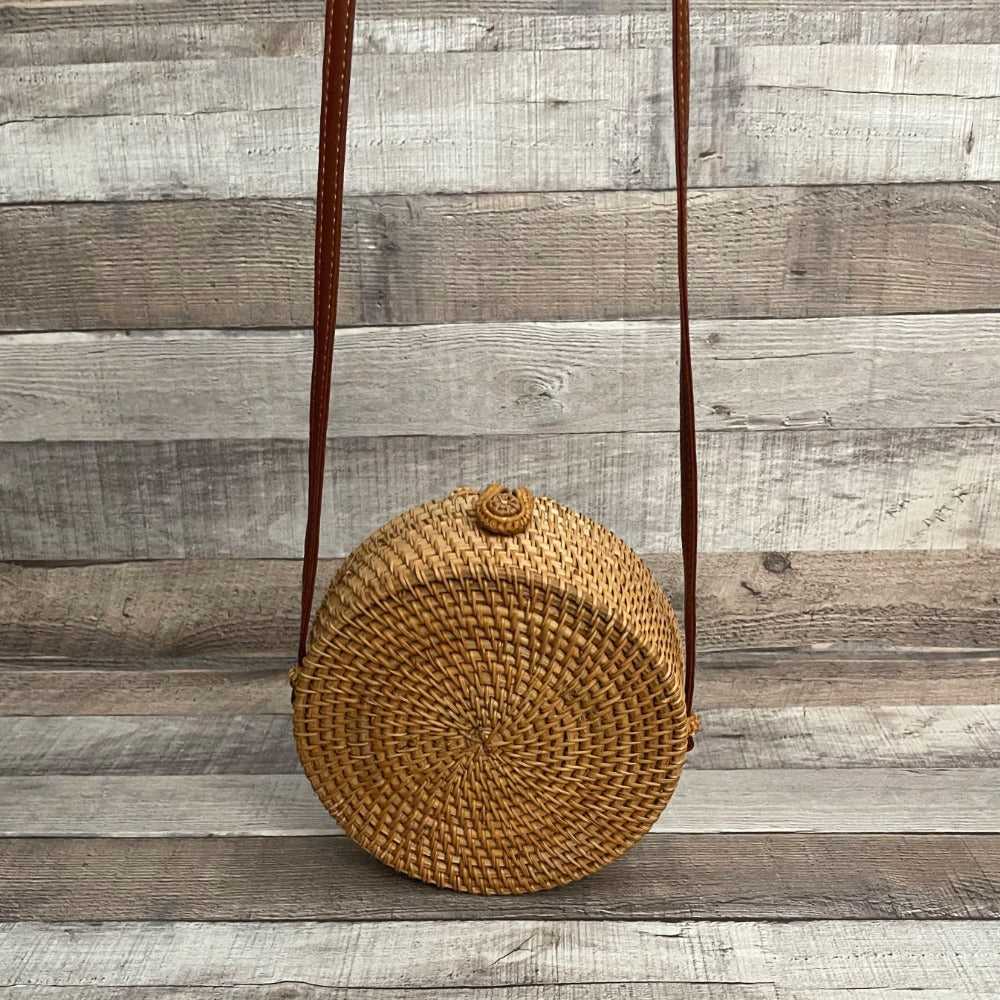 CLARISA” Wooden/Rattan Bag
