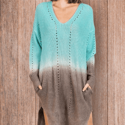 “THE BLOSSOM” LIGHTWEIGHT, LONG COTTON BLEND SWEATER