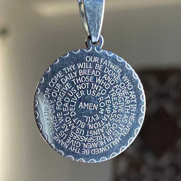 "Lord's Prayer" Pendant Prayer Necklace