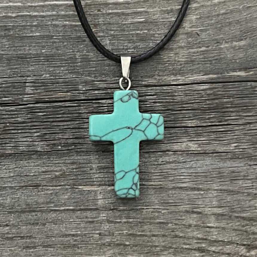 Mosaic Turquoise and Silver Cross Pendant – The Russian Store