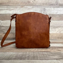 “VINTAGE SOUL” Genuine Soft Leather Crossbody Bag With Vintage Accents