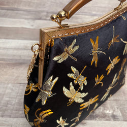 One of a Kind DRAGONGFLY Vintage Woven Handbag | Boho Accessories