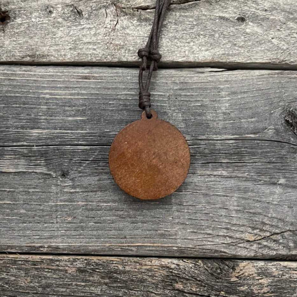 Bible verse wooden pendant necklace