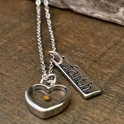 Luke 17: 6 Engraved Mustard Seed Faith Necklace